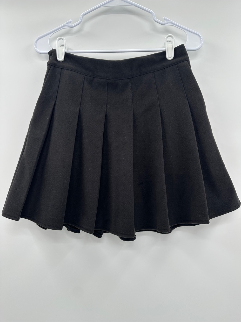 Schoolgirl Preppy Y2K Wool-blend Pleated Mini Skirt.